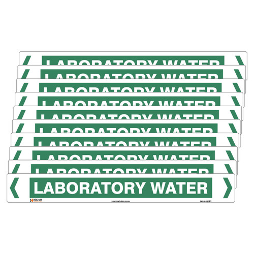 Laboratory Water Pipe Marker - 475 x 60mm - Pack of 10 Laboratory Water Pipe Marker - 475 x 60mm - Pack of 10