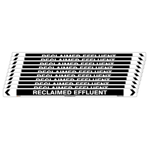 Reclaimed Effluent Pipe Marker - 475 x 31mm - Pack of 10 Reclaimed Effluent Pipe Marker - 475 x 31mm - Pack of 10