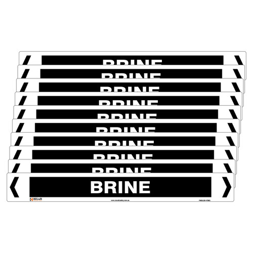 Brine Pipe Marker - 475 x 60mm - Pack of 10 Brine Pipe Marker - 475 x 60mm - Pack of 10
