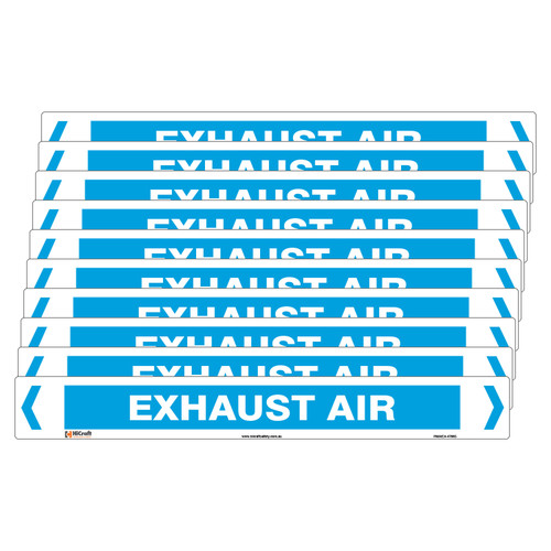 Exhaust Air Pipe Marker - 475 x 60mm - Pk 10 Exhaust Air Pipe Marker - 475 x 60mm - Pk 10