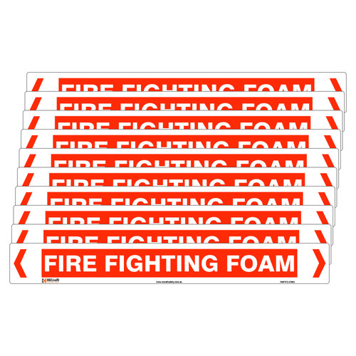 Fire Fighting Foam Pipe Marker - 475 x 60mm - Pk 10 Fire Fighting Foam Pipe Marker - 475 x 60mm - Pk 10