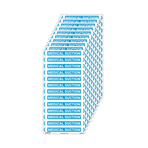 Medical Suction Pipe Marker - 200 x 100mm - Pack of 10 Medical Suction Pipe Marker - 200 x 100mm - Pack of 10