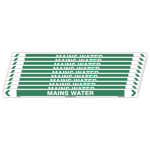 Mains Water Pipe Marker - 475 x 31mm - Pk 10 Mains Water Pipe Marker - 475 x 31mm - Pk 10