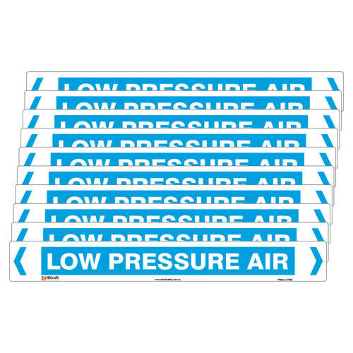 Low Pressure Air Pipe Marker - 475 x 60mm - Pack of 10 Low Pressure Air Pipe Marker - 475 x 60mm - Pack of 10