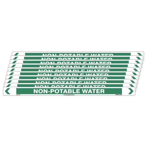Non-Potable Water Pipe Marker - 475 x 31mm - Pk 10 Non-Potable Water Pipe Marker - 475 x 31mm - Pk 10