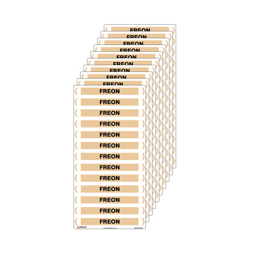 Freon Pipe Marker - 200 x 100mm - Pk 10 Freon Pipe Marker - 200 x 100mm - Pk 10