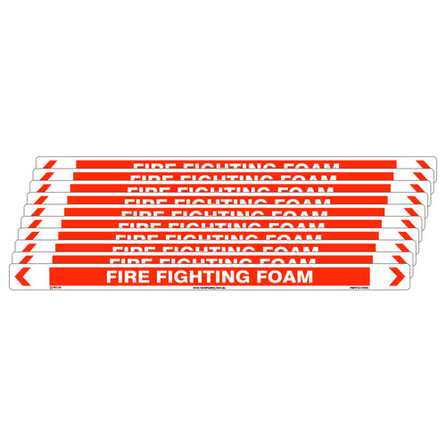 Fire Fighting Foam Pipe Marker - 475 x 31mm - Pk 10 Fire Fighting Foam Pipe Marker - 475 x 31mm - Pk 10