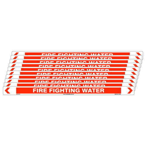 Fire Fighting Water Pipe Marker - 475 x 31mm - Pack of 10 Fire Fighting Water Pipe Marker - 475 x 31mm - Pack of 10