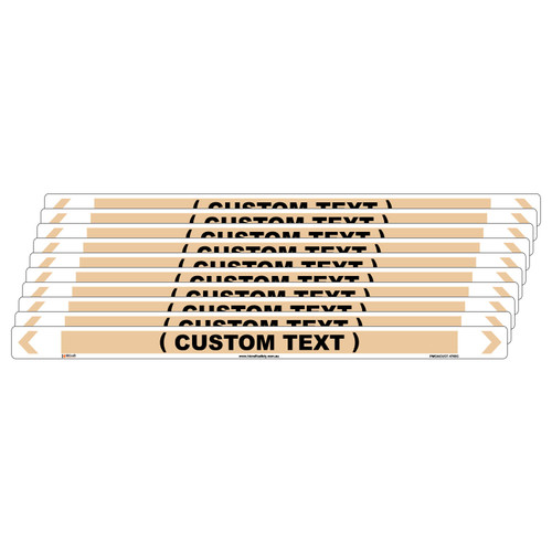 (Customised) Gas Pipe Marker - 475 x 31mm - Pack of 10 