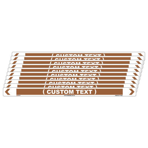 (Customised) Oils Pipe Marker - 475 x 31mm - Pk 10 (Customised) Oils Pipe Marker - 475 x 31mm - Pk 10