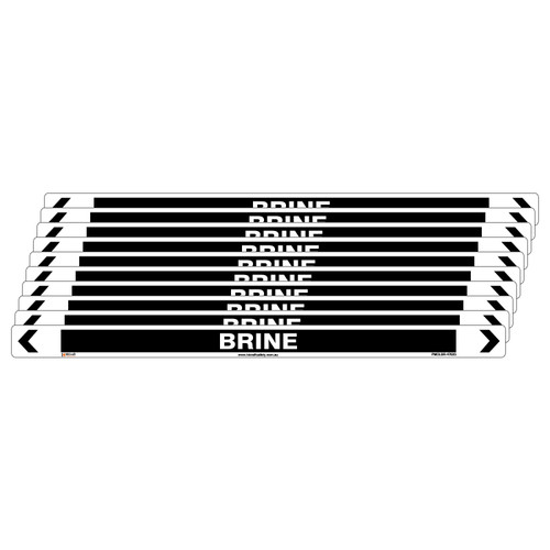 Brine Pipe Marker - 475 x 31mm - Pack of 10 Brine Pipe Marker - 475 x 31mm - Pack of 10