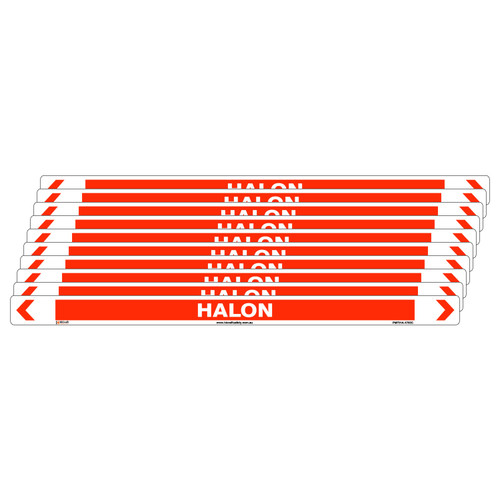 Halon Pipe Marker - 475 x 31mm - Pack of 10 Halon Pipe Marker - 475 x 31mm - Pack of 10