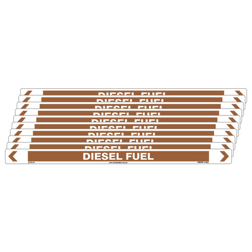 Diesel Fuel Pipe Marker - 475 x 31mm - Pk 10 Diesel Fuel Pipe Marker - 475 x 31mm - Pk 10