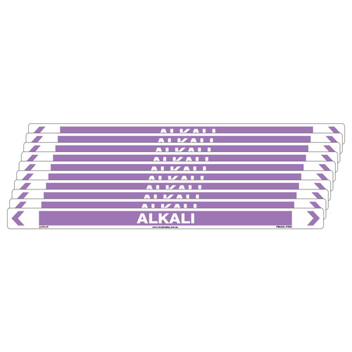 Alkali Pipe Marker - 475 x 31mm - Pack of 10 Alkali Pipe Marker - 475 x 31mm - Pack of 10