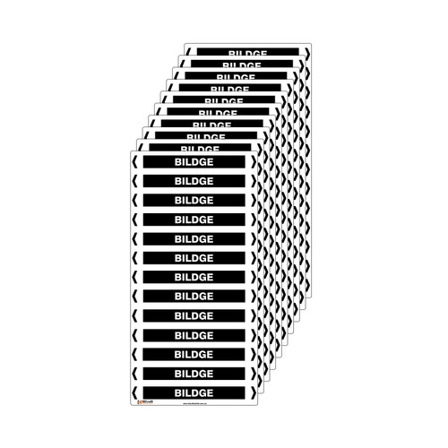 Bildge Pipe Marker - 200 x 100mm - Pk 10 Bildge Pipe Marker - 200 x 100mm - Pk 10
