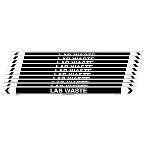 Lab Waste Pipe Marker - 475 x 31mm - Pack of 10 Lab Waste Pipe Marker - 475 x 31mm - Pack of 10