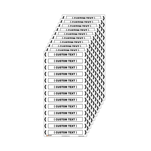 (Customised) Communications Pipe Marker - 200 x 100mm - Pack of 10 (Customised) Communications Pipe Marker - 200 x 100mm - Pack of 10