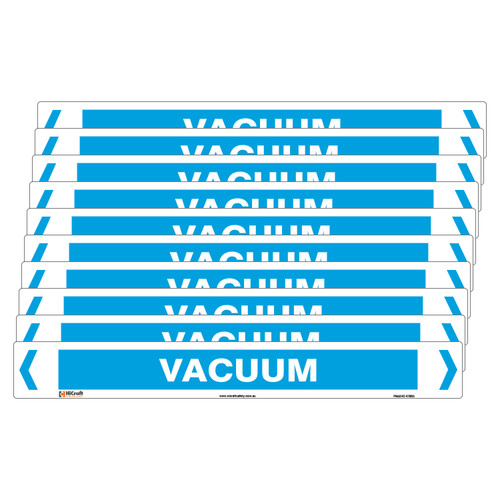 Vacuum Pipe Marker - 475 x 60mm - Pack of 10 Vacuum Pipe Marker - 475 x 60mm - Pack of 10