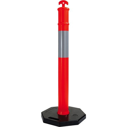 Orange T-Top Bollard With Reflective Tape and 6 Kg Base 60307
