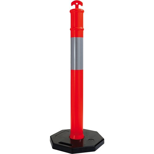 Orange T-Top Bollard With Reflective Tape and 6 Kg Base Orange T-Top Bollard With Reflective Tape and 6 Kg Base