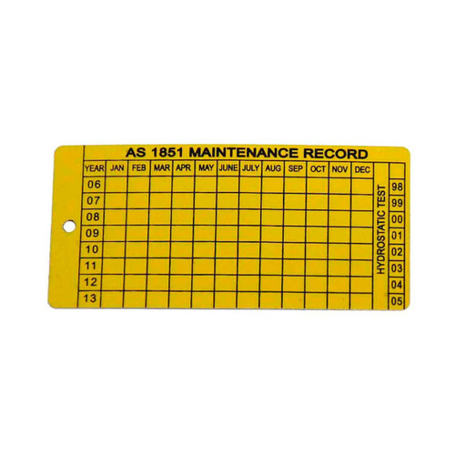 Service Maintenance Tag Service Maintenance Tag