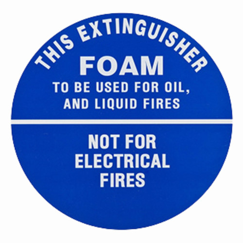 Fire Extinguisher Foam ID Sign Fire Extinguisher Foam ID Sign