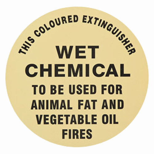 Fire Extinguisher Wet Chemical ID Sign 
