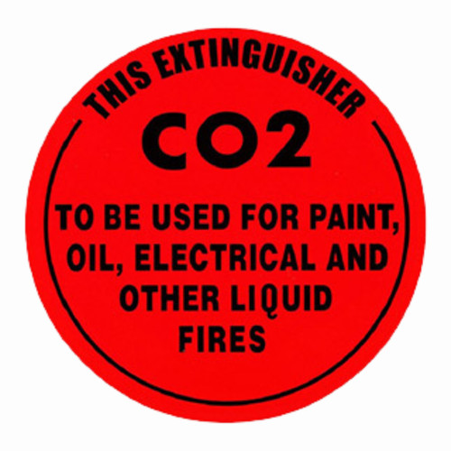 Fire Extinguisher CO2 ID Sign Fire Extinguisher CO2 ID Sign