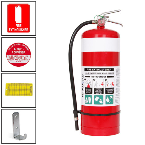 9.0kg  ABE Fire Extinguisher - Complete Kit with Signs 