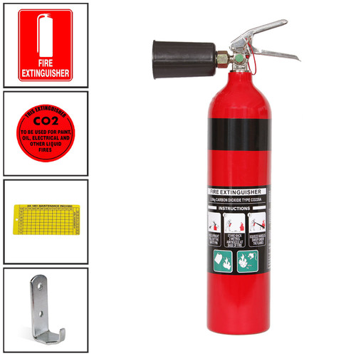 2.0kg CO2 Fire Extinguisher - Complete Kit with Signs 2.0kg CO2 Fire Extinguisher - Complete Kit with Signs
