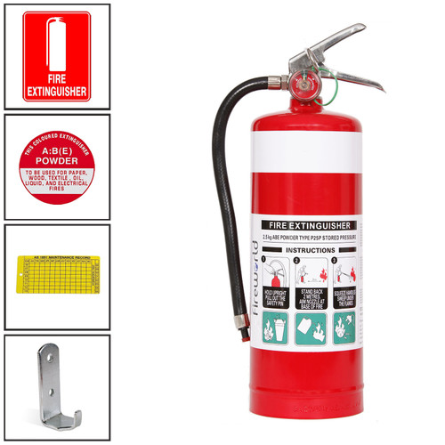 2.5kg ABE Fire Extinguisher - Complete Kit with Signs 2.5kg ABE Fire Extinguisher - Complete Kit with Signs