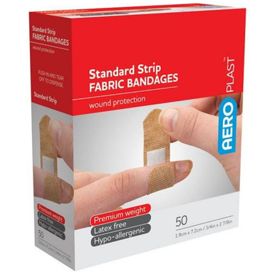 AEROPLAST Premium Fabric Standard Strip 7.2 x 1.9cm Box/50 AFP5015