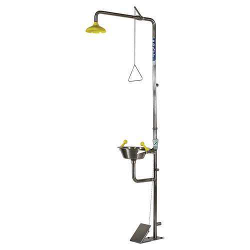 Pratt Shower - Single Nozzle Eye Wash Station with Bowl Pratt Shower - Single Nozzle Eye Wash Station with Bowl