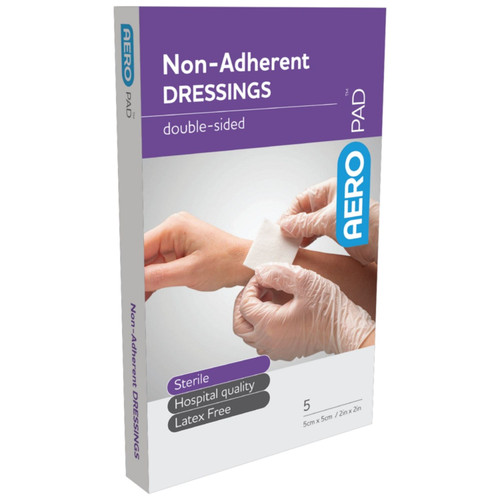 AEROPAD Non-Adherent Dressing 5 x 5cm Box/5 AEROPAD Non-Adherent Dressing 5 x 5cm Box/5