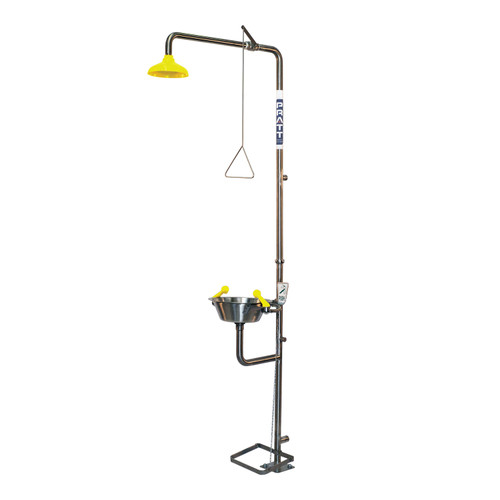 Pratt Shower - 316 Stainless Steel Single Nozzle Eye Wash Station with Bowl Pratt Shower - 316 Stainless Steel Single Nozzle Eye Wash Station with Bowl