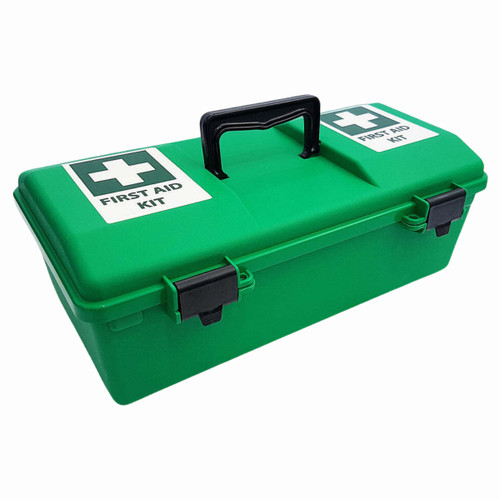 Plastic First Aid Box, 1 Tray, Large, Green, Empty Plastic First Aid Box, 1 Tray, Large, Green, Empty