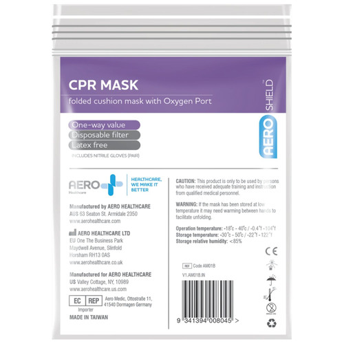 AEROMASK CPR Mask in Clear Bag AEROMASK CPR Mask in Clear Bag