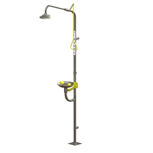 ENWARE Combination Emergency Showers and Eye Face Wash Hand Operated - Stainless Steel/ Brushed Stainless Finish ENWARE Combination Emergency Showers and Eye Face Wash Hand Operated - Stainless Steel/ Brushed Stainless Finish