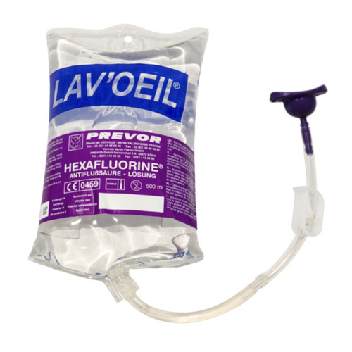 Prevor HEXAFLUORINE® Solution LPF 500ml Portable Bag with Eyecup Prevor HEXAFLUORINE® Solution LPF 500ml Portable Bag with Eyecup