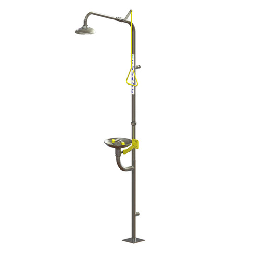 ENWARE Combination Emergency Showers and Eye Wash Hand Operated - Stainless Steel/ Brushed Stainless Finish ENWARE Combination Emergency Showers and Eye Wash Hand Operated - Stainless Steel/ Brushed Stainless Finish