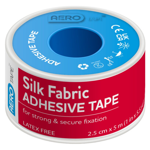 AEROTAPE Silk Fabric Adhesive Tape 2.5cm x 5M AEROTAPE Silk Fabric Adhesive Tape 2.5cm x 5M