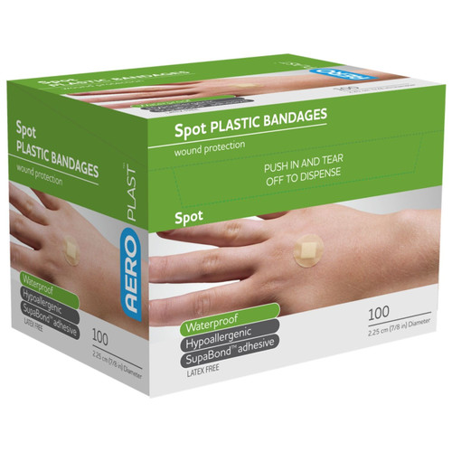 AEROPLAST Plastic Spot Dressings 2.25 x 2.25cm Box/100 AEROPLAST Plastic Spot Dressings 2.25 x 2.25cm Box/100