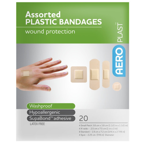 AEROPLAST Plastic Assorted Dressings Env/20 
