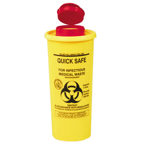 AEROHAZARD Sharps Disposal Container 1L 