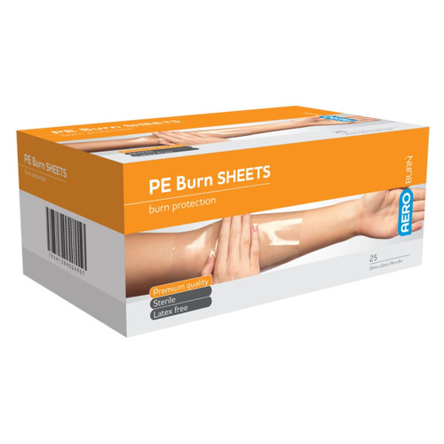 AEROBURN Polyethylene Burn Sheet 20 x 20cm Box/25 AEROBURN Polyethylene Burn Sheet 20 x 20cm Box/25