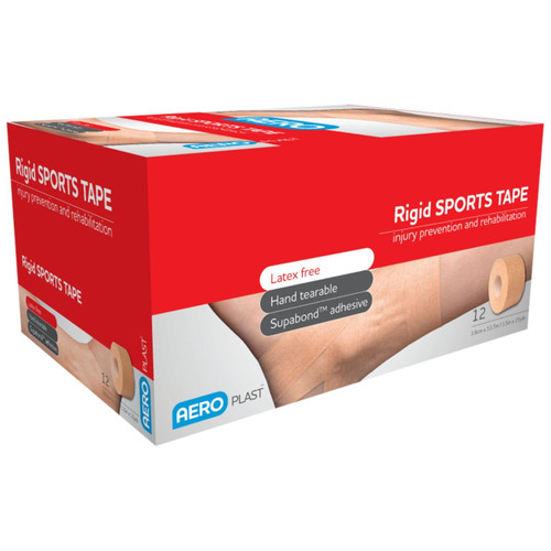 AEROPLAST Rigid Sports Tape 3.8cm x 13.7M Box/12 AEROPLAST Rigid Sports Tape 3.8cm x 13.7M Box/12