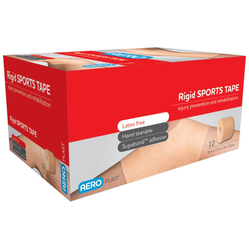 AEROPLAST Rigid Sports Tape 5cm x 13.7M Box/12 AEROPLAST Rigid Sports Tape 5cm x 13.7M Box/12