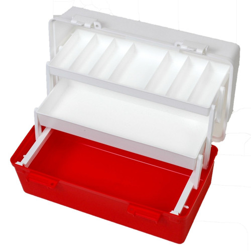 AEROCASE Red and White Plastic Tacklebox with 2 Trays 20 x 40 x 23cm AEROCASE Red and White Plastic Tacklebox with 2 Trays 20 x 40 x 23cm