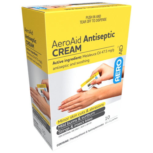 AEROAID Antiseptic Cream Sachet 1g Box/10 AEROAID Antiseptic Cream Sachet 1g Box/10