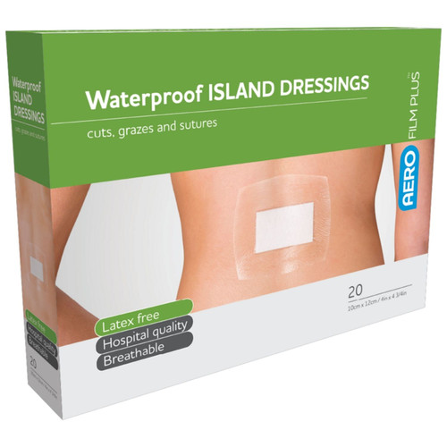 AEROFILM PLUS Waterproof Island Dressing 10 x 12cm Box/20 AEROFILM PLUS Waterproof Island Dressing 10 x 12cm Box/20